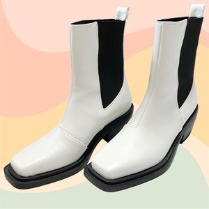 Nasty Gal Western Square Toe Chelsea Ankle Boots